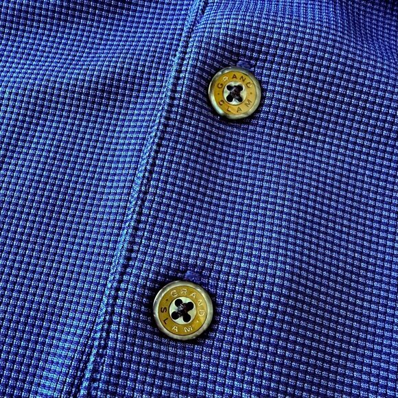 Grand Slam Mens Polo Shirt Size XXL Navy Blue Black Short Sleeve Performance - Picture 4 of 8